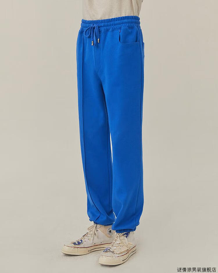 ader error裤子2021春季新款ae韩国ins潮牌宽松运动休闲折纸ins 黑色