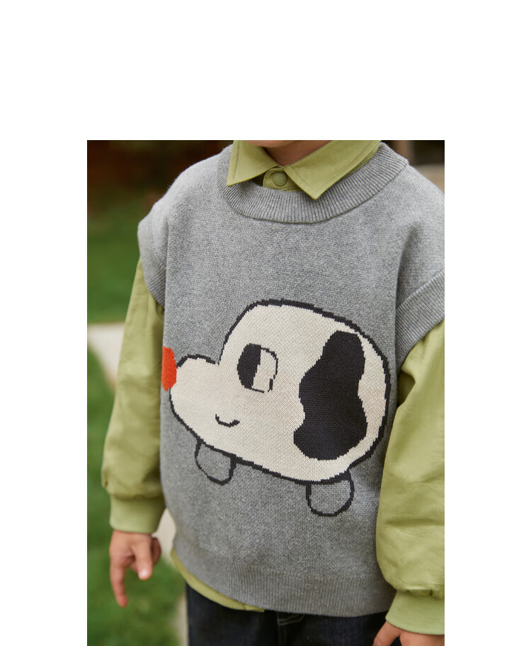 Papapapa Autumn Winter Baby Boys and Girls Knitted Pullover Sweater Vest Children's Purple 100 cm 23