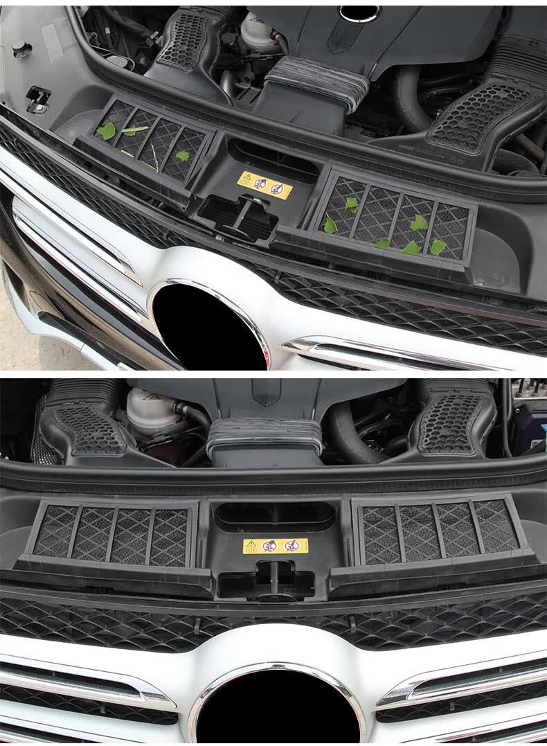 车文道 奔驰gle发动机进气口保护罩gle320 gls450 gl ml400防尘网 12