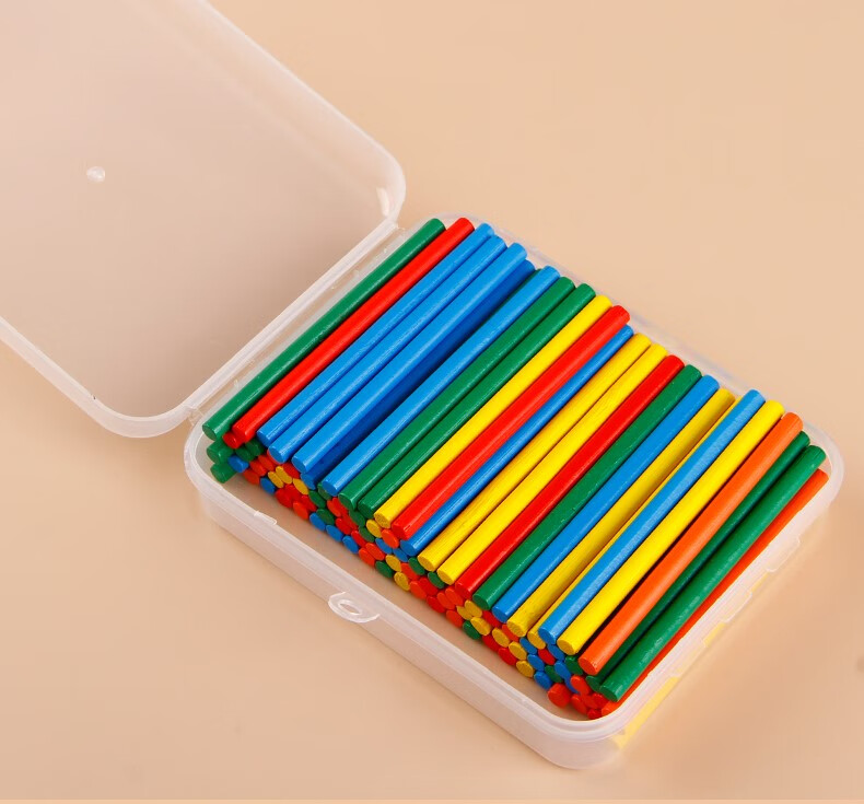 fgacct 方形小棒一年级小学生学具彩色数学算数小棒子教具数数计数小