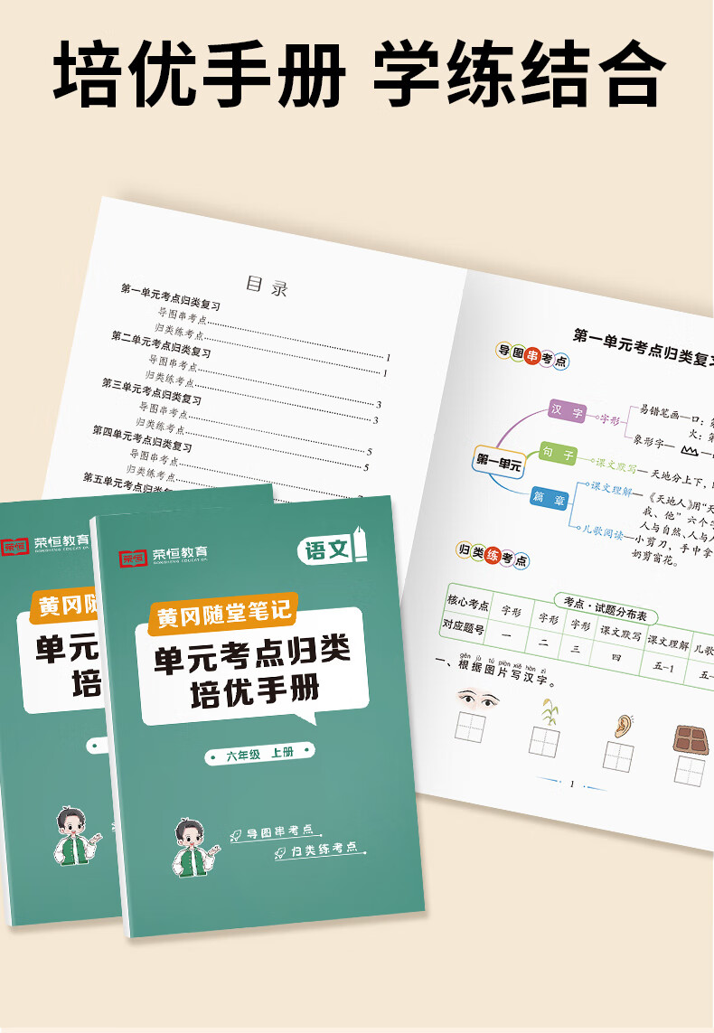 13，【1-6年級課本】2024版黃岡隨堂筆記小學學霸課堂筆記一二三四五六年級上下冊語文數學英語全套知識大全解同步課本講解教材解讀資料書人教版黃岡隨堂筆記課本全解 【全套2冊】語文+數學 四年級下冊