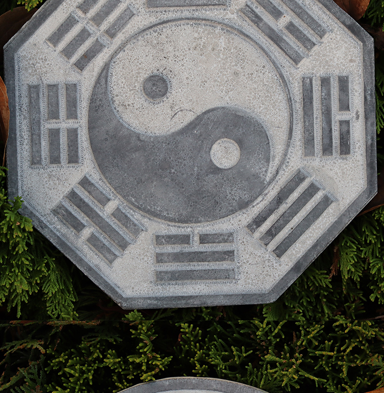 夕北石雕青石太极八卦盘八卦图摆件石头玄关门前庭院大门口原石雕刻
