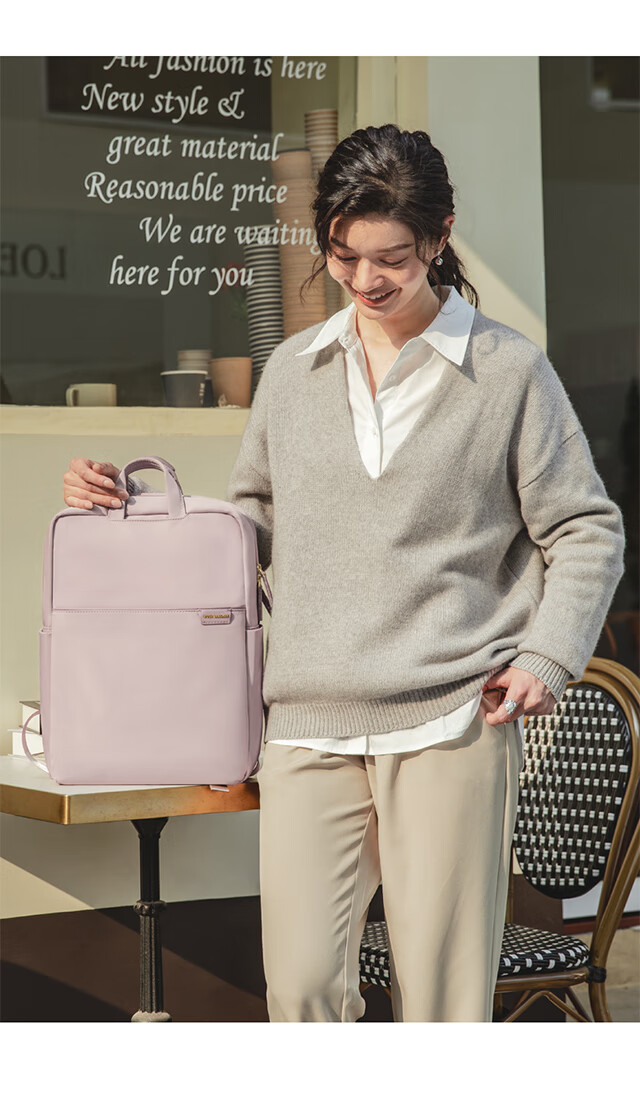 GOLF Women's Backpack, 13.3-Inch Apple Laptop Hidden Handle, Huawei Computer Backpack, Women's Schoolbag, Business Travel Bag 24