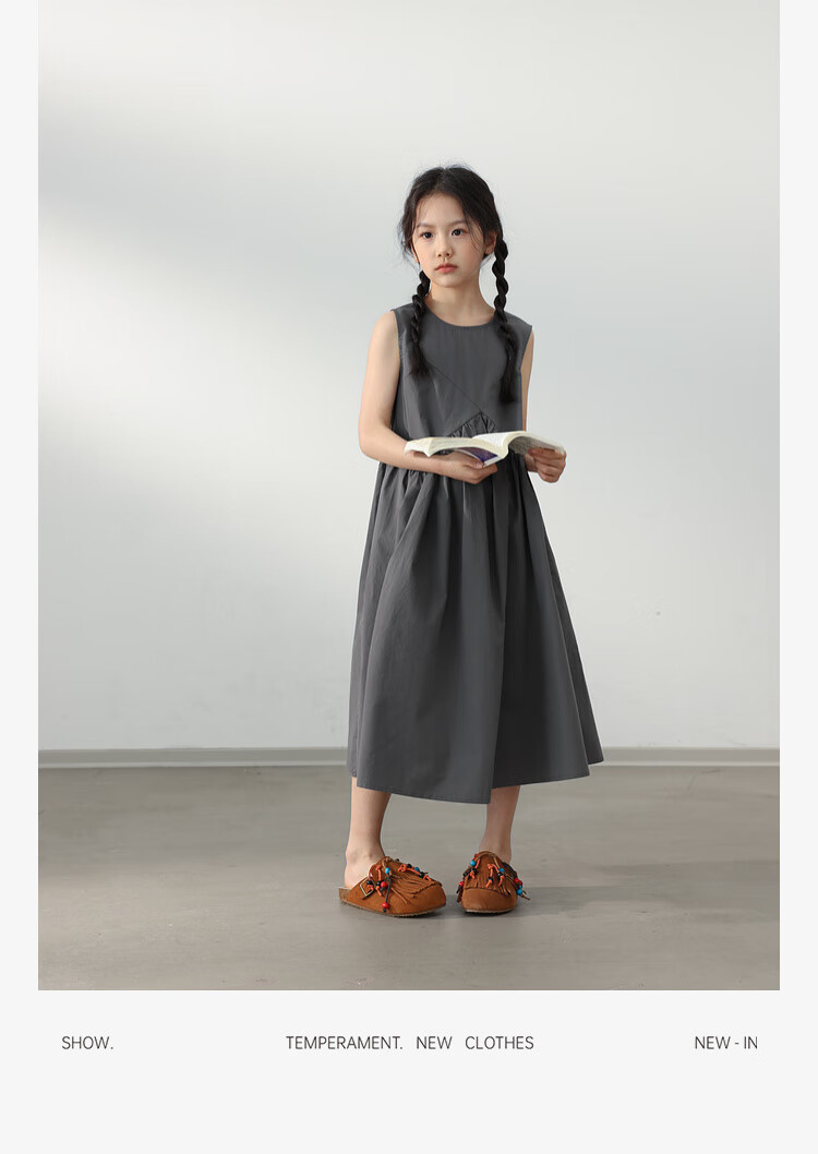LUSON Chen Da Zhu Children's Clothing, Girls' Summer Dress, New Style for 2025, Korean Fashion, Stylish Children's Thin Sleeveless Dress 24