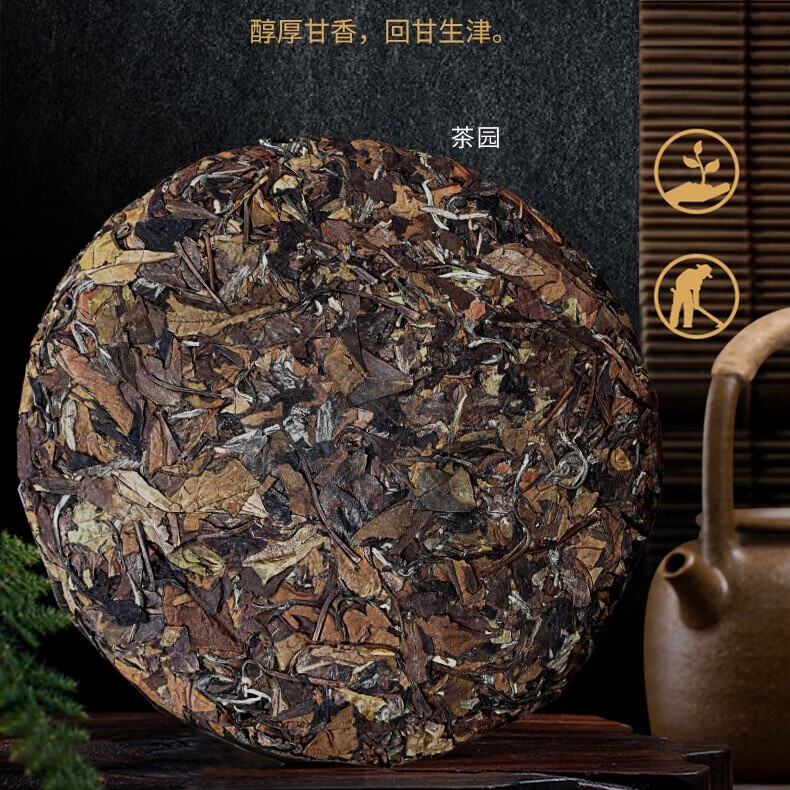 香彻（XIANGCHE）白茶高山紧压盒装茶饼老白古树生晒茶饼茶叶老白茶饼陈香龙年纪念版生晒古树礼盒装 老白茶礼盒装 300g详情图片4