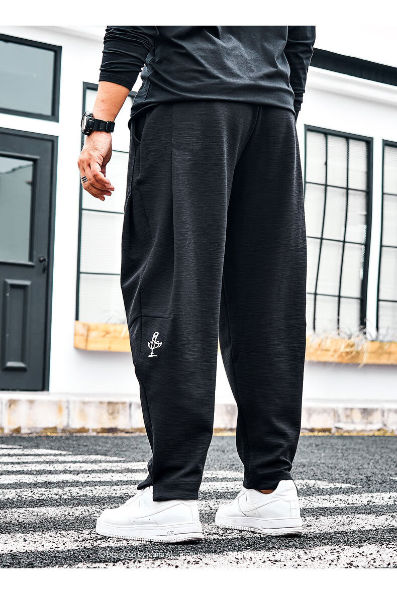 胖子穿的肥佬特肥特大加大纯色百搭裤子男大裤裆休闲裤中年200斤大码