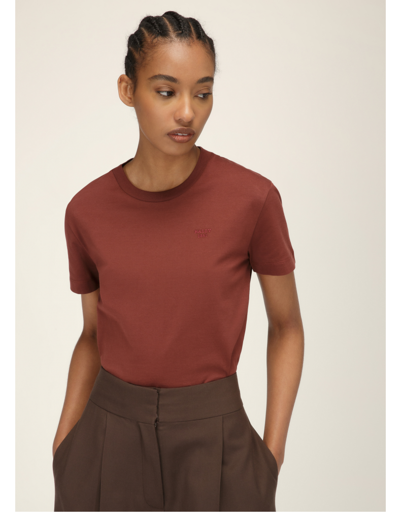 bally巴利2022新款女士经典红棉t恤6302166红色l