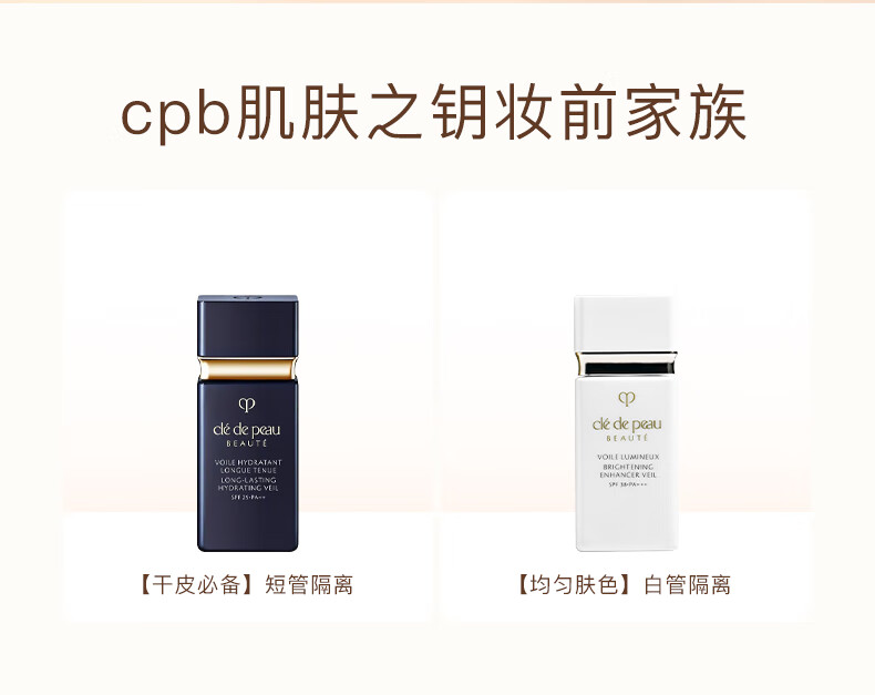 肌肤之钥（CPB）【三八节抢先购】光凝润采妆前乳长管短管隔离油皮干皮防晒霜 【全肤质】长管隔离37ml