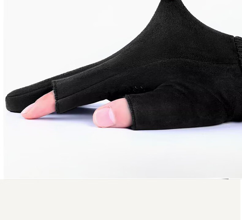 TUCANO Men's Winter Cycling Gloves Korean Style Warm Fleece Touchscreen Windproof Cold-Resistant Half-Finger Gloves for Women 4