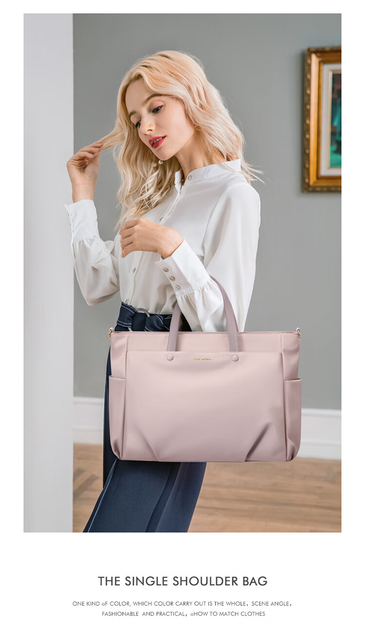 GOLF Laptop Bag for Women, 14/15.6 Inch Handheld Notebook Bag, Huawei Apple Business Briefcase, Shoulder Crossbody Bag 21