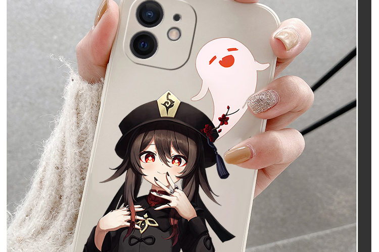 手机壳原神胡桃壳适用苹果12可爱少女13plus动漫周边vivo直边卡通小米
