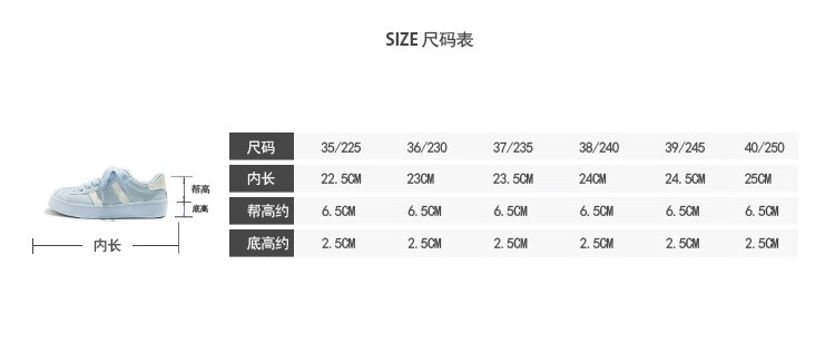 16，貝殼頭板鞋2024鞦季新款多巴胺百搭運動鞋時尚休閑低幫小白鞋 6772蘭色 37