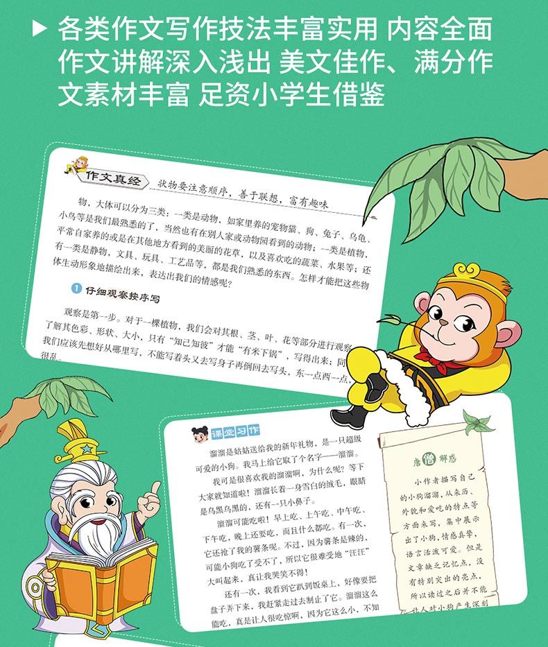 小学生作文全能辅导二三四五六年级/西全能学生作文技法精品二年级游作文讲堂 技法点精品习作 二年级 小学生作文全能辅详情图片5