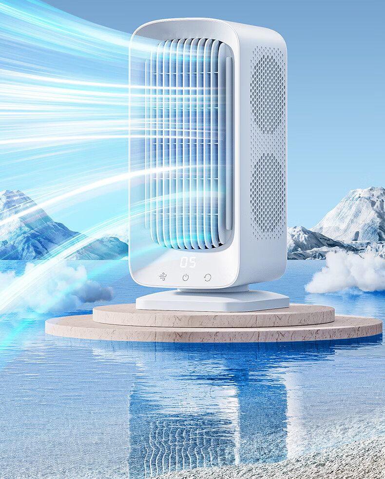 VENIDER [Quiet Desktop Fan] Tabletop Electric Fan Air Cooler Cooling Mini Fan Tower Fan Silent USB Fan Portable Rechargeable Oscillating Desk Fan for Office And Dormitory 8000mAh 6