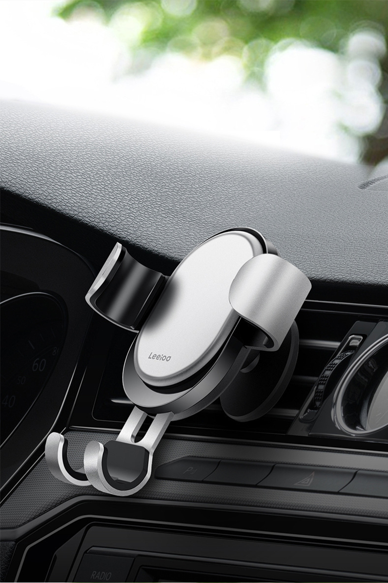 小米(mi)生态同款汽车车载手机支架空调出风口礼品定制logo创意无线