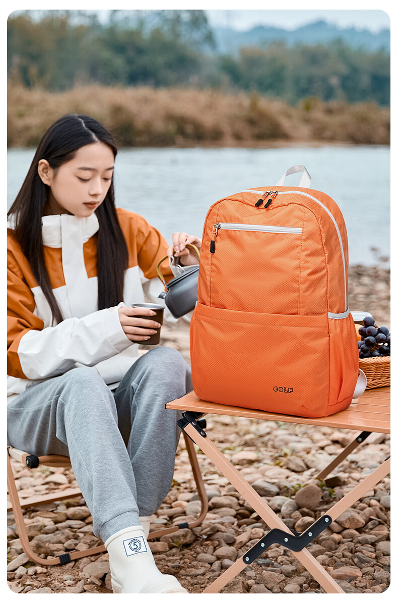 GOLF Foldable Backpack for Women And Men, Lightweight Water-Resistant Travel Bag, Outdoor Hiking Sports Fitness Pack 21