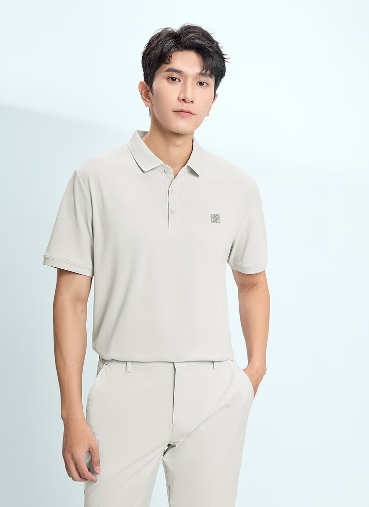 HLA Polo Shirt for Men, Lightweight Business Casual Stylish Quick-Dry Large Size Short Sleeve for Summer 1