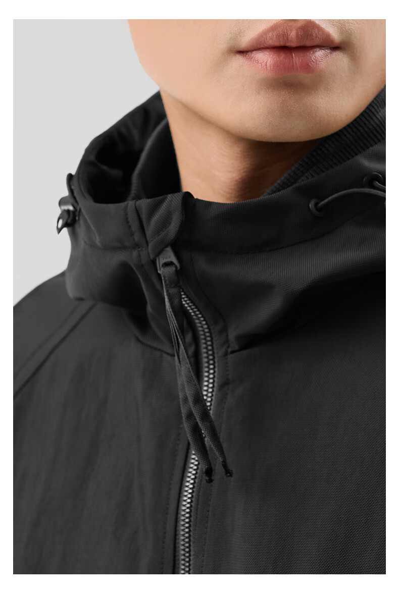 MARKLESS Hooded Jacket for Men, Wrinkle-Resistant And Durable, Sports Outdoor Windproof Coat, Loose Casual Outerwear 4156 Silver Gray XL 21