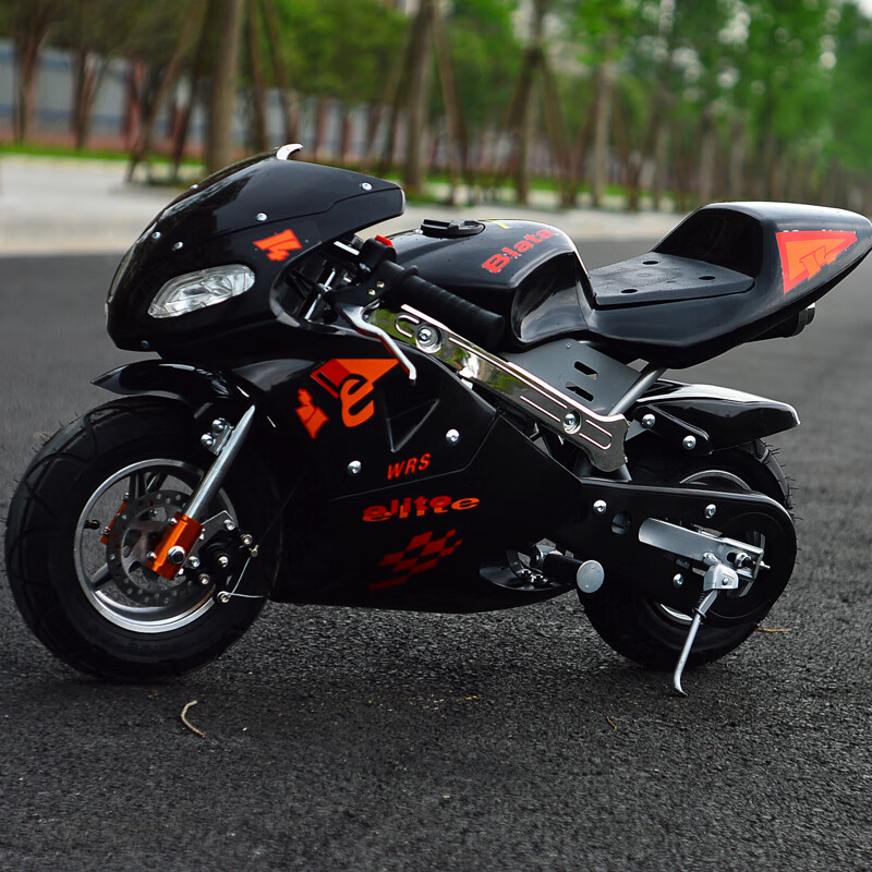 【新款】小摩托车儿童燃油机车烧油新款大马力带灯小型摩托车迷你小