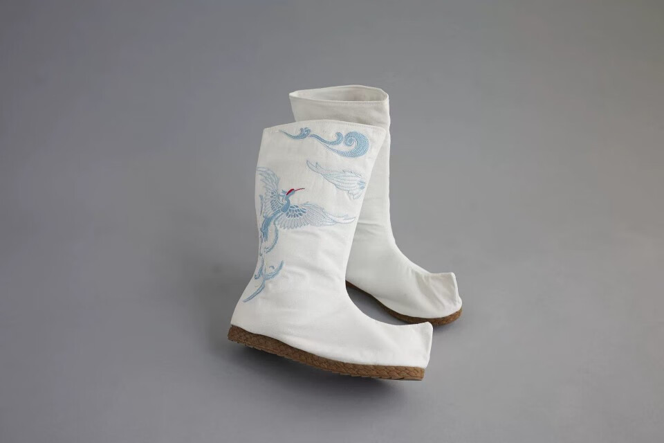 古代布靴男古装汉服靴子男汉服百搭靴子九尾狐刺绣翘头鞋舞蹈cos内