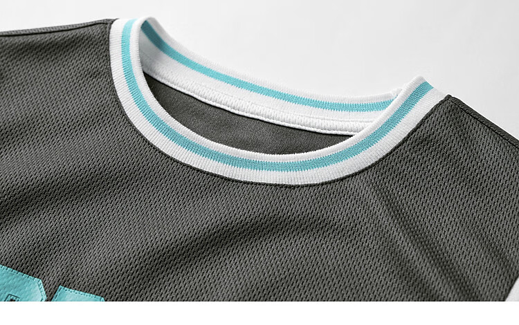 Duoduojia Boys' Sports Mesh Set, Summer Children's Fake Two-Piece Short-Sleeve Pants, Fashionable And Cool Basketball Outfit for Older Kids 38