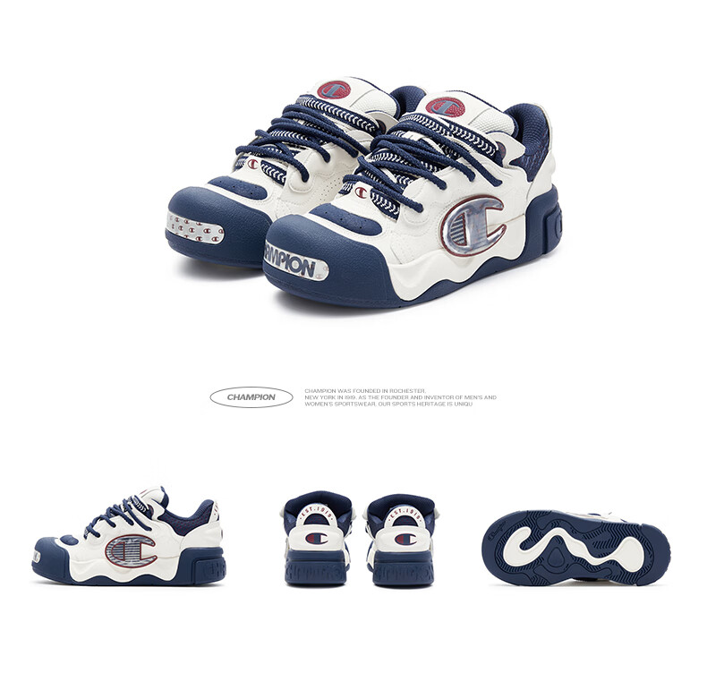 Champion American Champion Sneakers for Women And Men, Trendy Fashionable Thick-Soled Height-Increasing Casual Puffy Bread Shoes 24FWT03 30