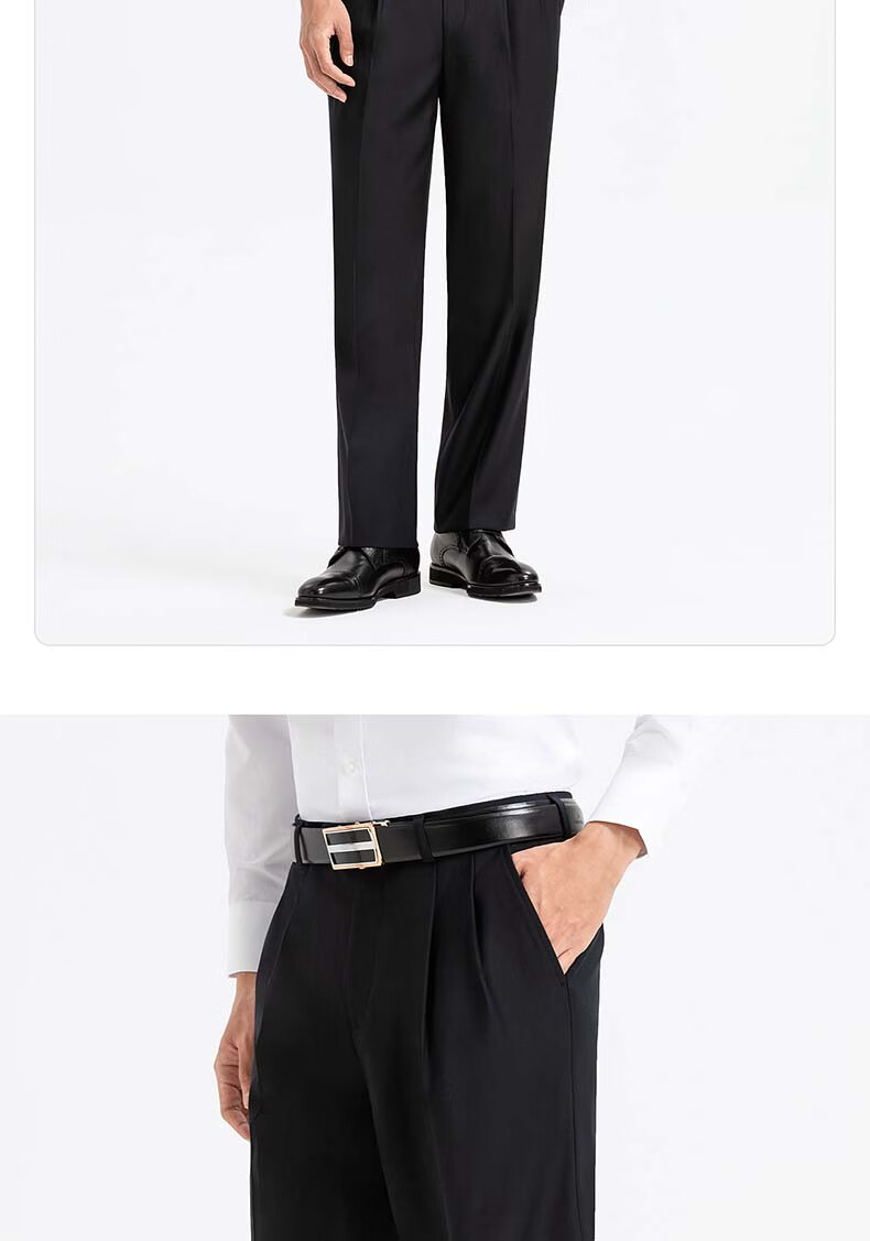 Langdeng Business Men's Formal Dress Pants Spring Autumn New Easy-Care Straight Slim Fit Commuter Suit Trousers for Men 14