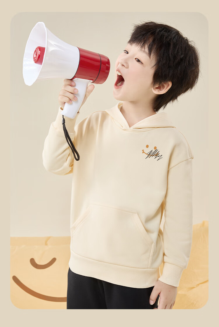 Jeanswest Boys' Autumn Wear 2025, Children's Sweatshirt, Big Kids' Long-Sleeve Top, Spring And Autumn Style, Boys' Hooded Pocket Pullover 14