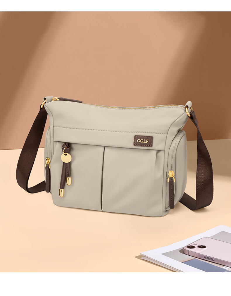 GOLF Women's Lightweight Large Capacity Canvas Shoulder Crossbody Bag Commuter Versatile Phone Bag Birthday Gift 12