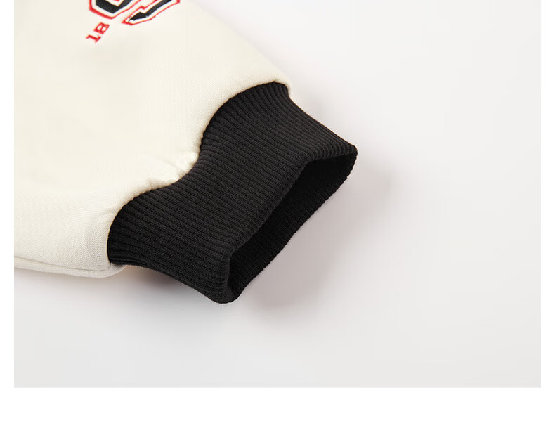 MQD Boys' Autumn New Children's Baseball Jacket Loose Drop Shoulder Fashion Trendy Cool Coat Black 110 12