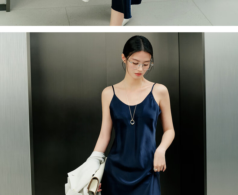 MEIYANG Waltz Dress, Elegant Beauty Acetate Spaghetti Strap Dress, Pearl Gray Extended Version, XL 4