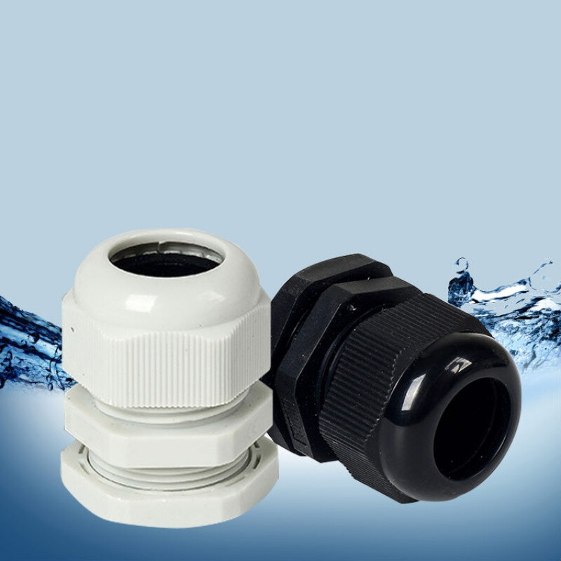 公制m系列尼龙电缆防水接头塑料电缆固定头格葛兰头m12/m16/m20 白/黑