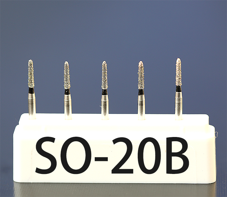 牙科车针高速手机金刚砂车针口腔黑钻球钻备牙定深 直角肩台tf12b5支