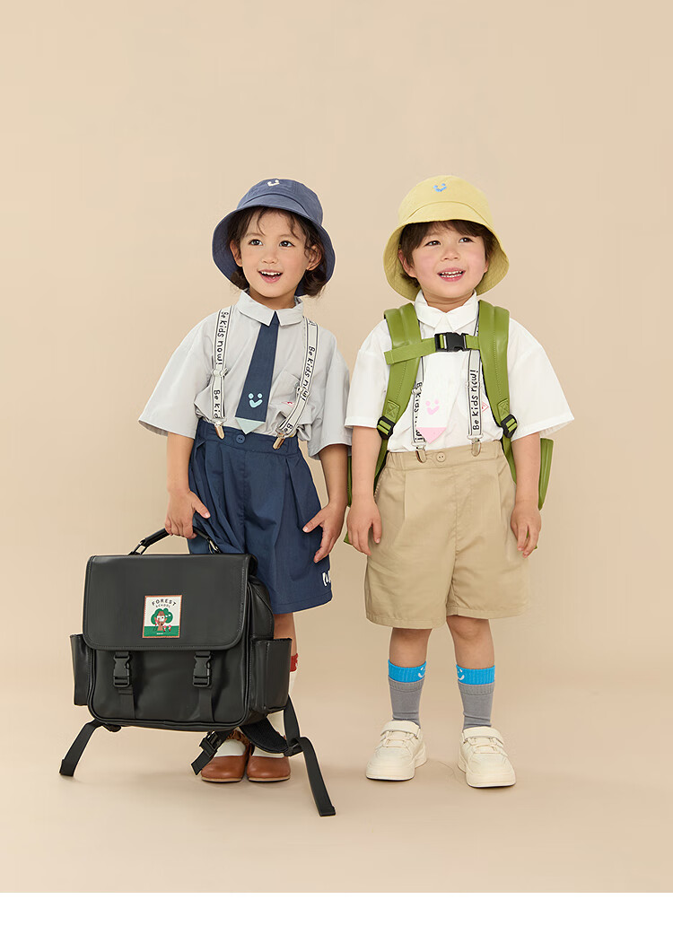 Papa Spring Children's Pants, Boys And Girls Preppy Style Versatile Kindergarten Shorts, Navy Blue-Short Pants, 120cm 9