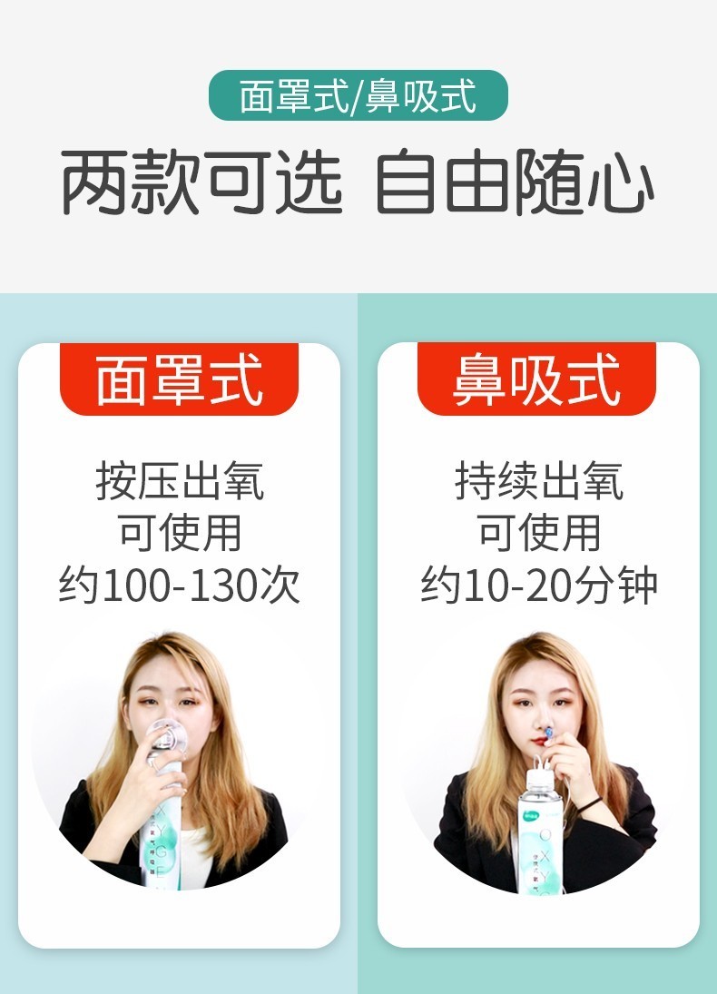 氧气瓶孕妇便携式家用医用老人吸氧高原缺氧小型氧气罐 三瓶3000ml