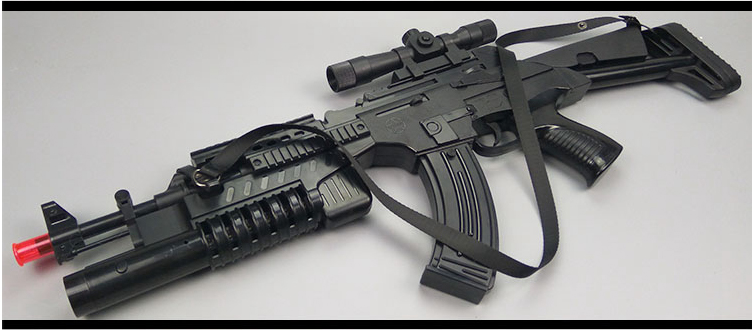 电动玩具枪 声光冲锋枪 儿童道具枪男孩玩具 机关枪95式突击枪声光