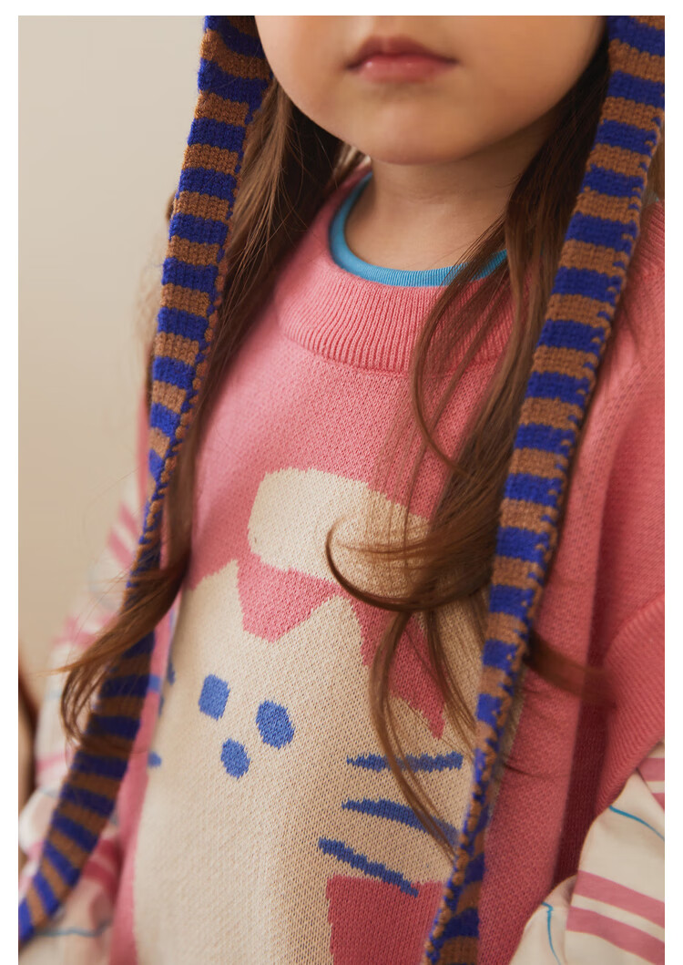 Papapapa Autumn Winter Baby Boys and Girls Knitted Pullover Sweater Vest Children's Purple 100 cm 30