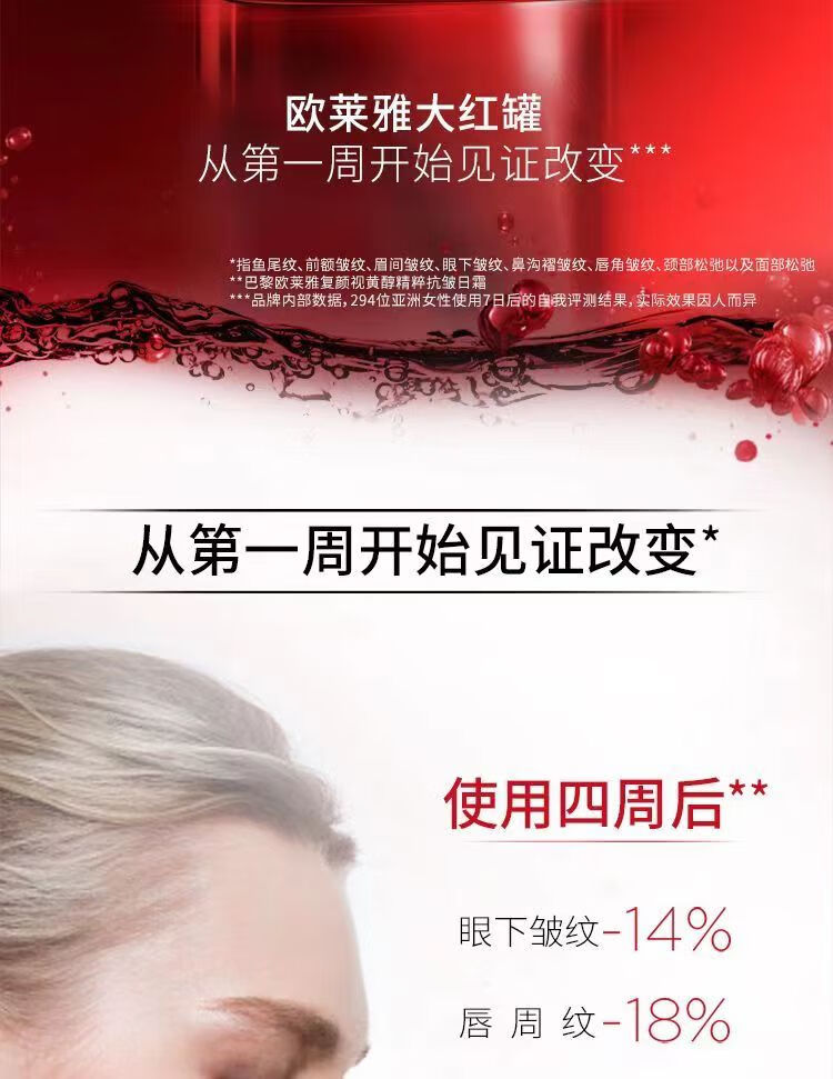 欧莱雅（L'OREAL）面霜复颜视黄醇精粹抗皱日霜视黄醇补水保湿淡纹滋润 紧实轮廓 日霜25ml