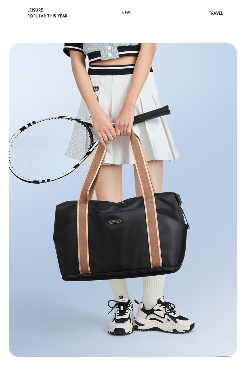 GOLF Handheld Travel Bag for Women, Expandable Sports Fitness Bag with Wet And Dry Separation, Clothing Bag for Business Trips And Travel, Shoulder Bag for Wome 5