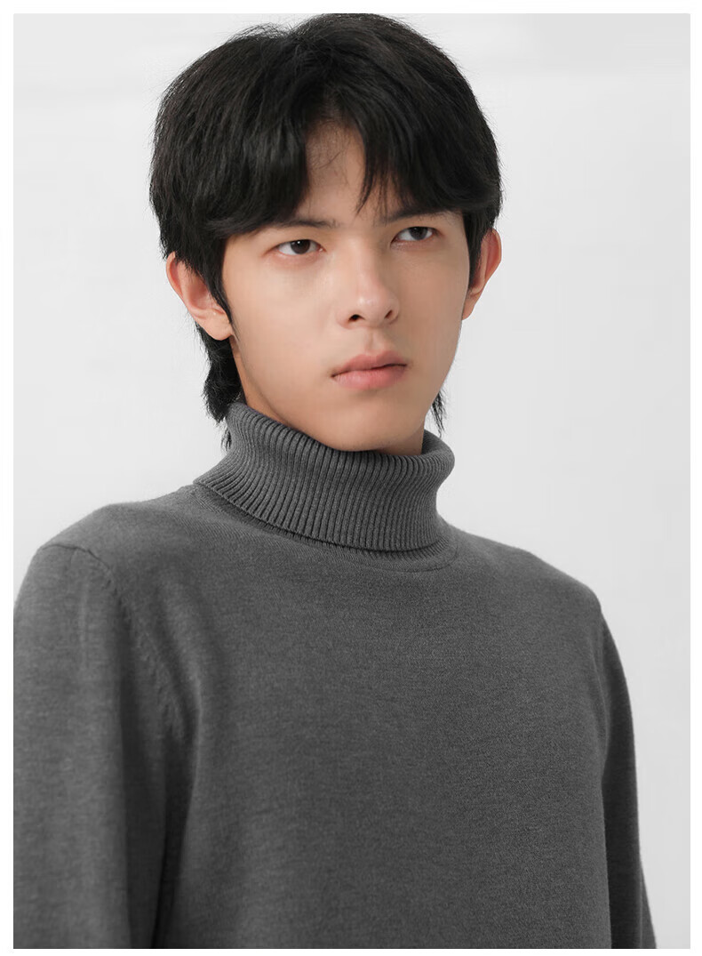 MARKLESS Men's Sweater, Autumn And Winter Warm Turtleneck Knit Pullover, Casual Inner Layer Base Shirt, 0710 Wheat Yellow, L 10