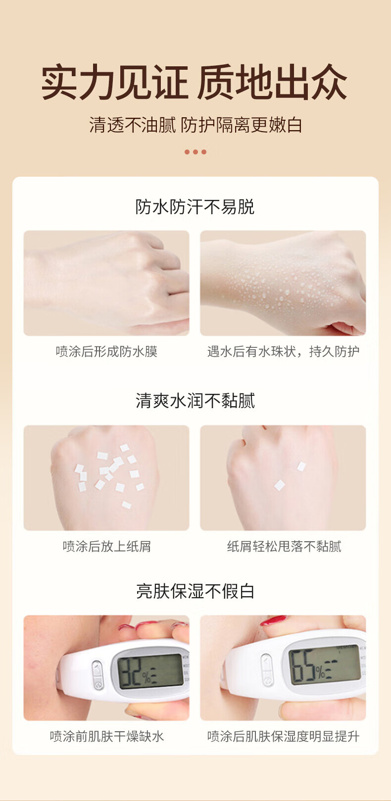 CCBOXPA+++小光圈防晒喷雾女紫外线嫩白防水防汗50倍脸部全身成人军训 【单瓶体验装】不推荐
