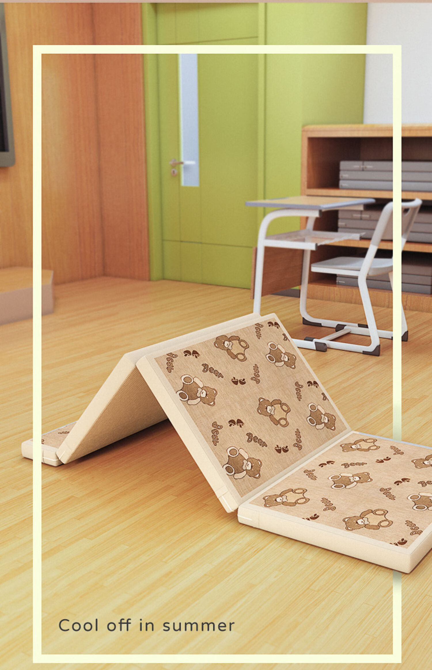 折叠垫小学生教室夏季床垫双面折叠榻榻米午睡宿舍打地铺神器午休垫