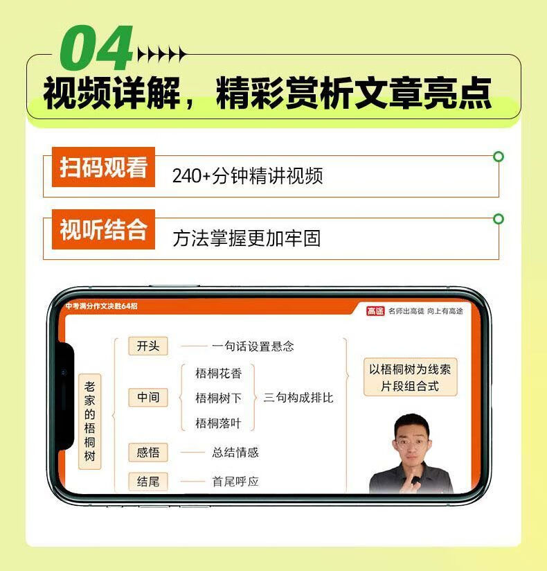 高途语文中考满分作文决胜64招课本同作文决胜满分64招中考步中学生语文优秀作文素材 中考满分作文决胜64招 无规格详情图片7