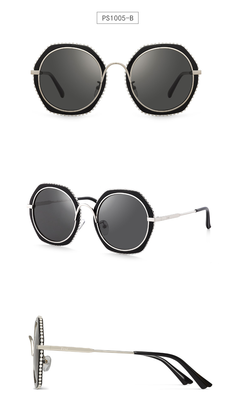 帕莎 太阳镜 明星同款女款太阳镜潮流大框墨镜ps1005 -t浅茶色