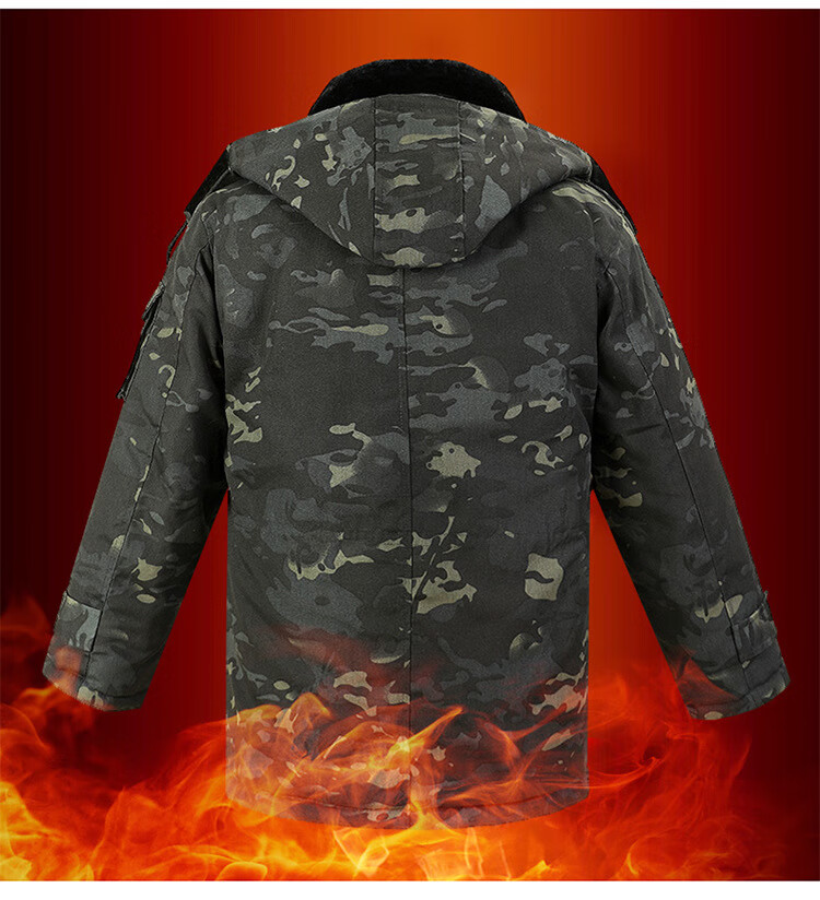 新式迷彩棉大衣男女冬季加厚加长款军棉袄大衣劳保防水御寒工作服棉衣
