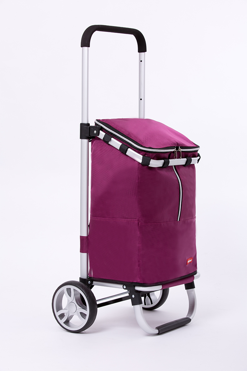 homesense轻便可折叠购物车手拉车大容量铝合金折叠购物车拉杆三档