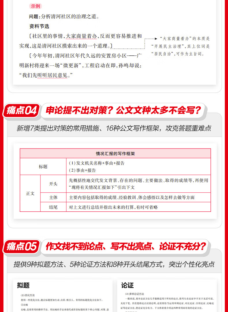 中公教育公考国家公务员考试教材202申论考学真题行测考试教材5国考真题用书省考公务员考试教材：申论+行测（教材+历年真题试卷）+行测申论专项题库 共16本 国省考学霸套装 国考学霸详情图片8