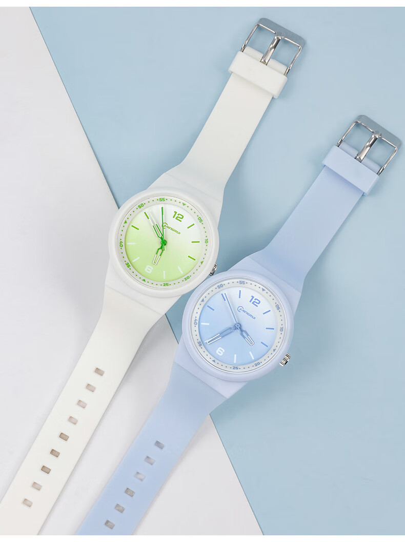 GEORGCOUNT College Style Student Watch Girls Boys Silent Quartz Exam Time-Only Children's Watch 6