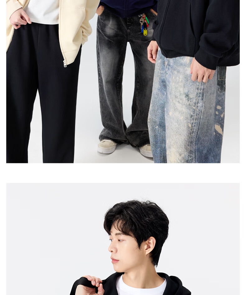 MINISO Hooded Sweatshirt Jacket for Men, Spring And Autumn Style, Casual Versatile Heavyweight Zip-Up Cardigan, Men's Clothing Z, Bean Green, M 16