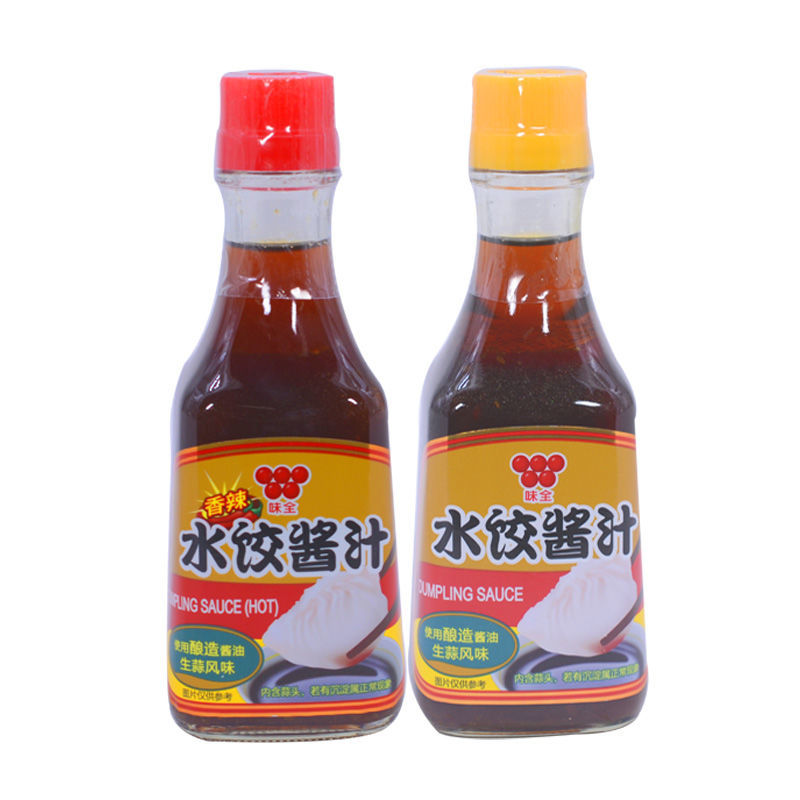 味全水饺酱汁原味香辣味沾拌料面食饺子调料酱油蘸料 香辣味*2瓶